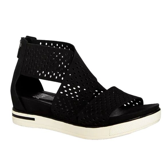 Eileen Fisher Sport Perforated Leather Comfort Sandals size 6.5 - Picture 1 of 16